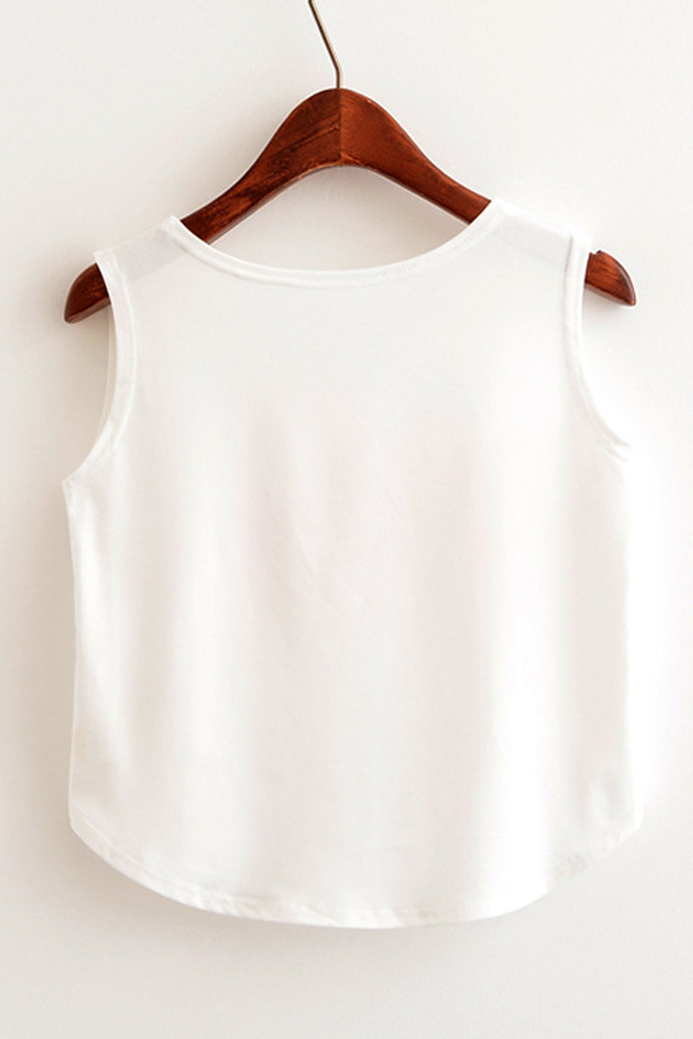 Women Graphic Printed Sleeveless High Low Hem Camisole Top