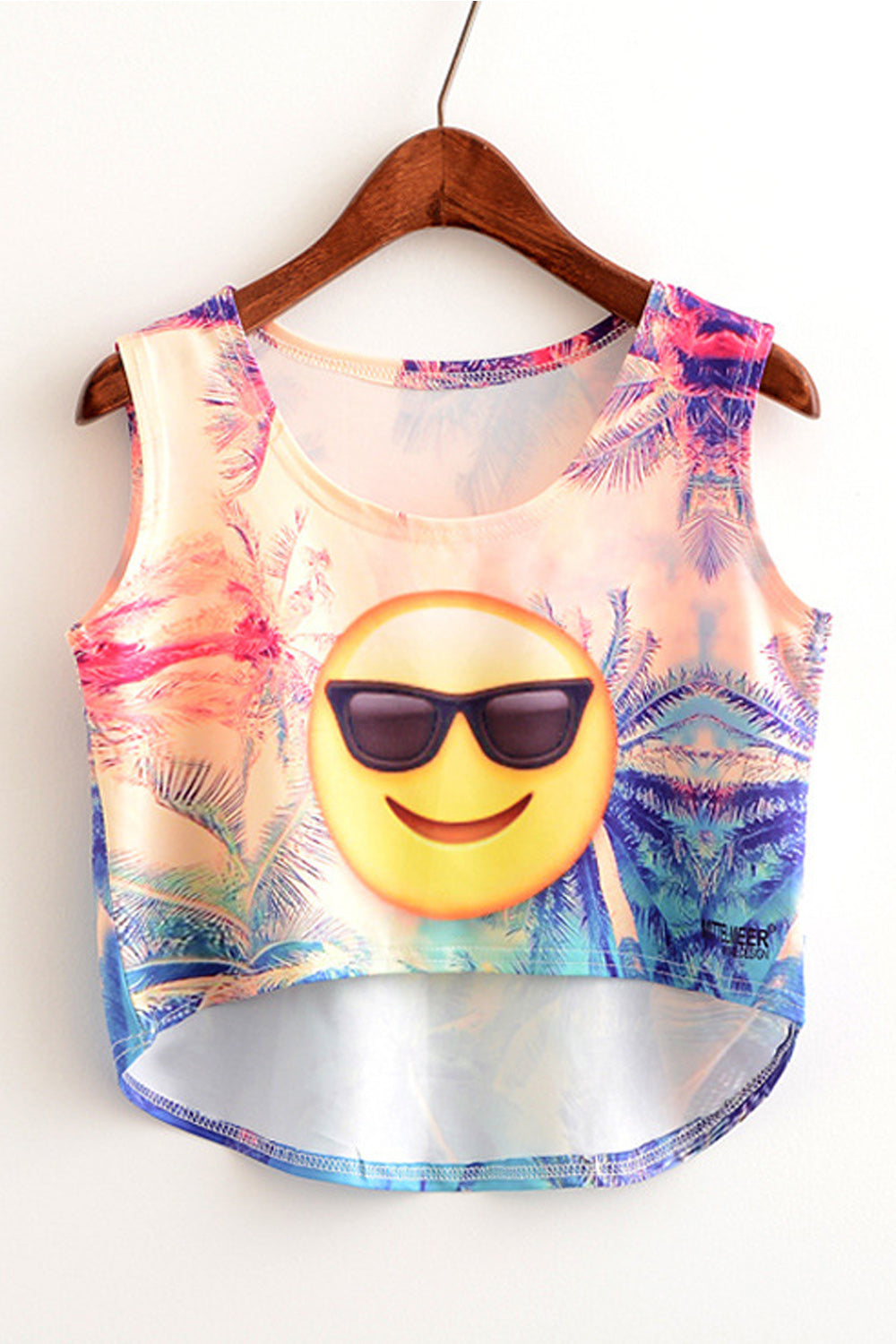 Women Beautiful Print High Low Hem Comfortable Camisole Top