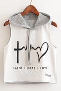 Women Elegant Hooded Neck Printed Camisole Top