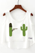 Women Robber Printed Sleeveless Restfull Camisole Top