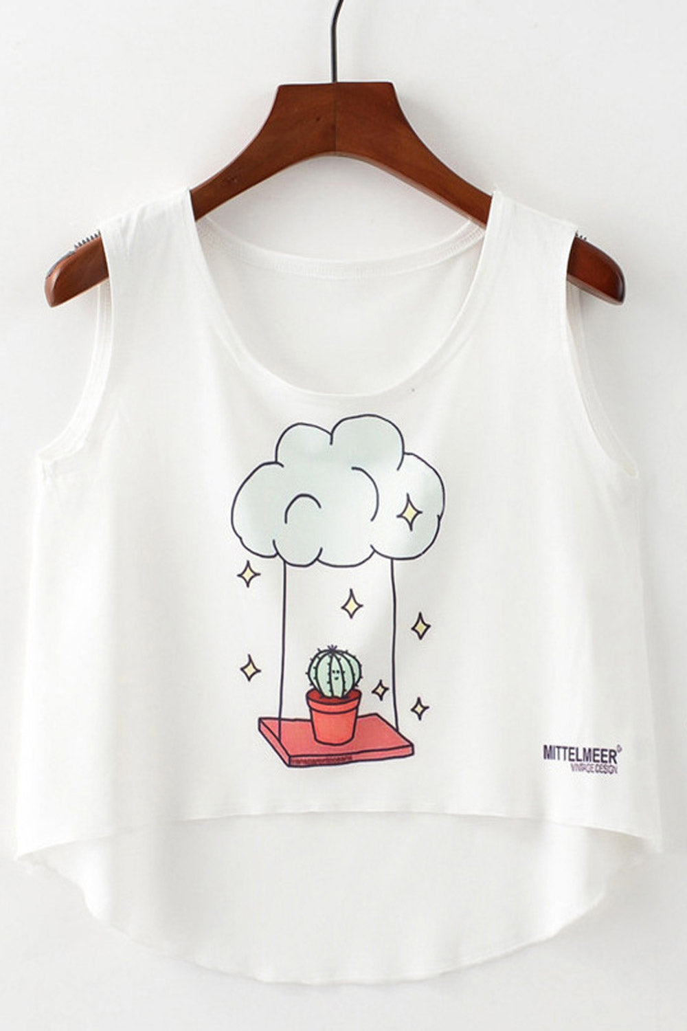Women Elegant Design Irregular Hem Camisole Top