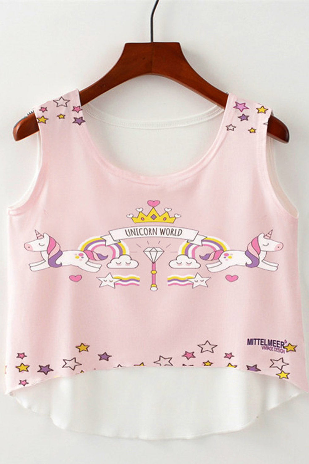 Women Relaxing Round Neck Cropped Camisole Top