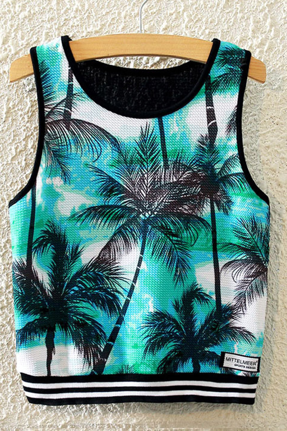 Women Elasticated Hem Tree Printed Cute Camisole Top