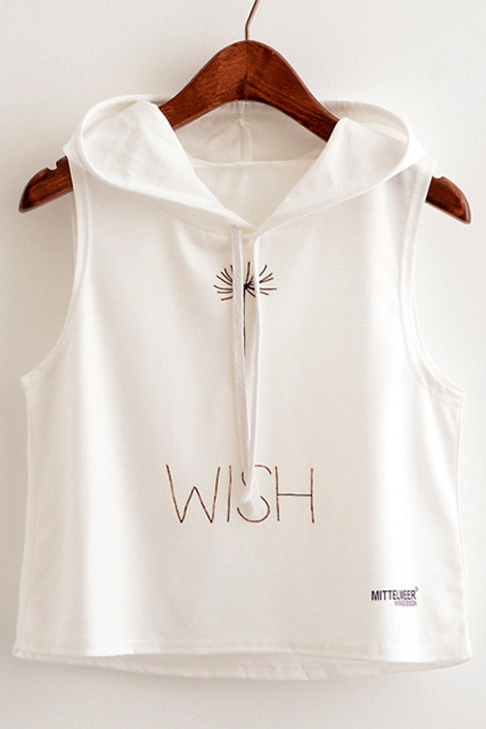 Women Graphic Pattern Hooded Neck Camisole Top