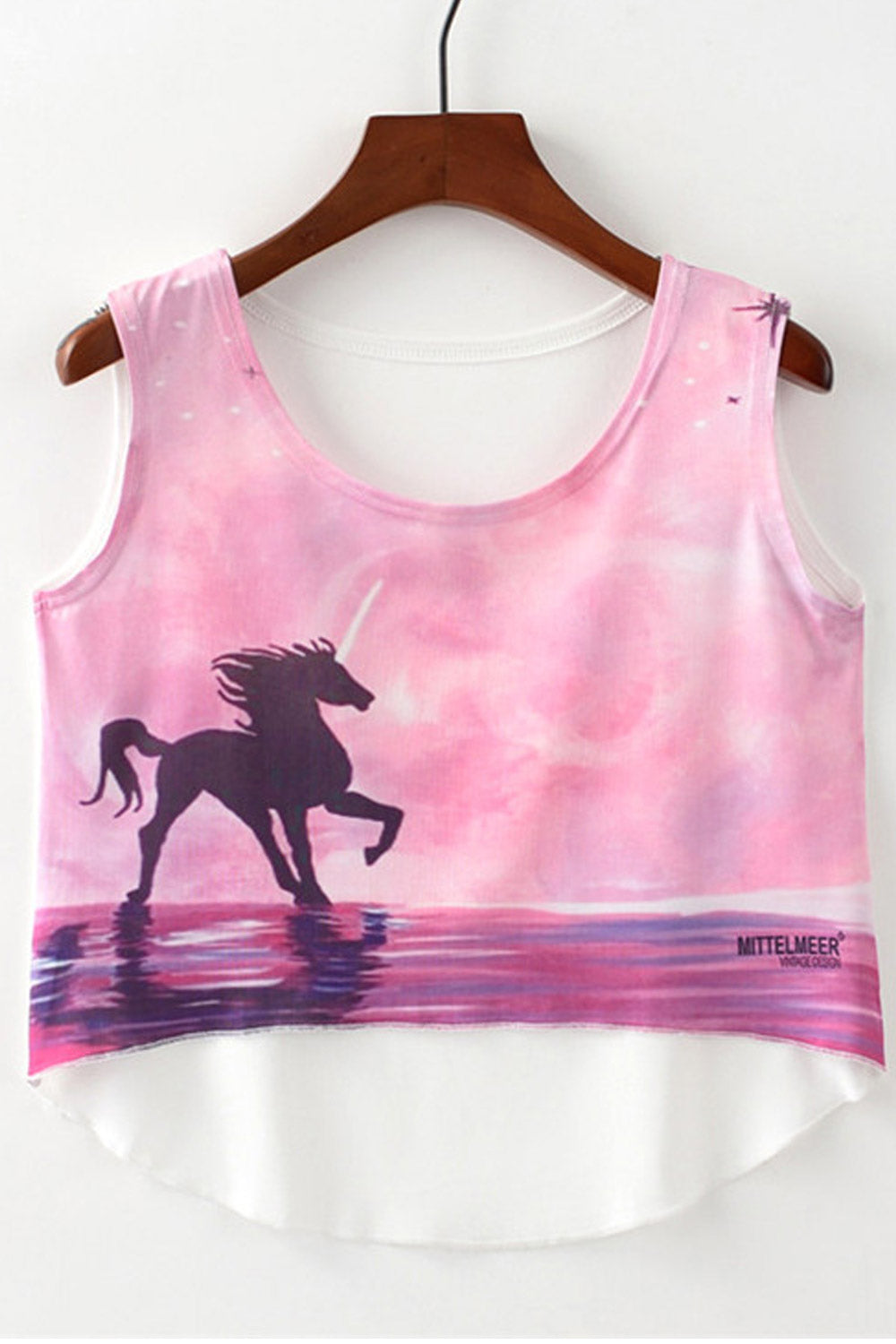 Women Unicorn Printed Moder Design Camisole Top