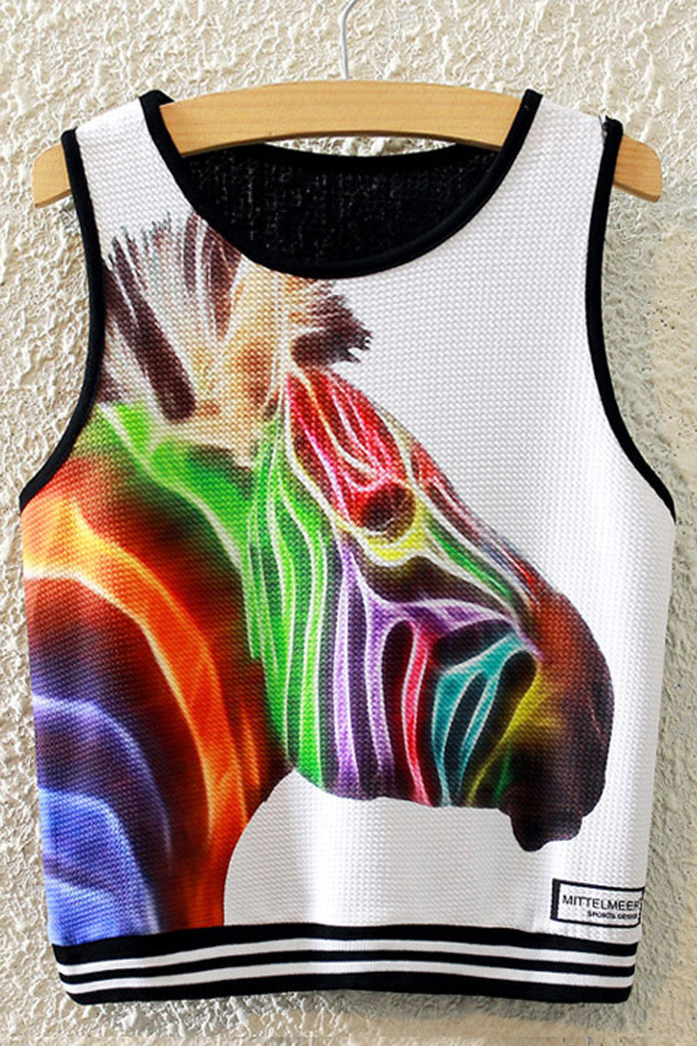 Women Colorful Print Elasticated Hem Camisole Top