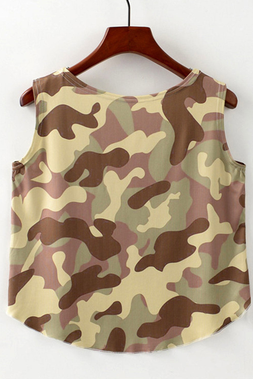 Women Camouflage Printed Cropped Camisole Top