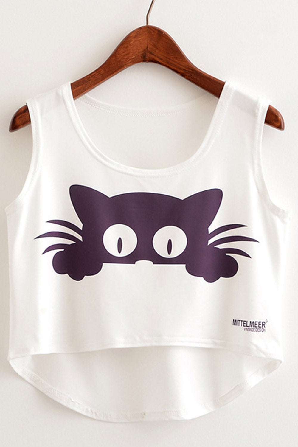Women Summer Cat Printed Cute Camisole Top