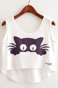 Women Summer Cat Printed Cute Camisole Top