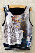 Women Slim Elasticated Hem Printed Camisole Top