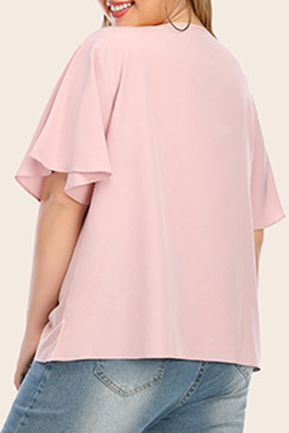 Women Loose Short Sleeve Stripe Printed Round Neck Comfy T-Shirt