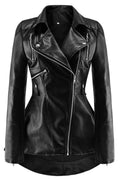 Women Slim Fit Comfortable Long Sleeve Collar Neck Stylish Leather Jacket