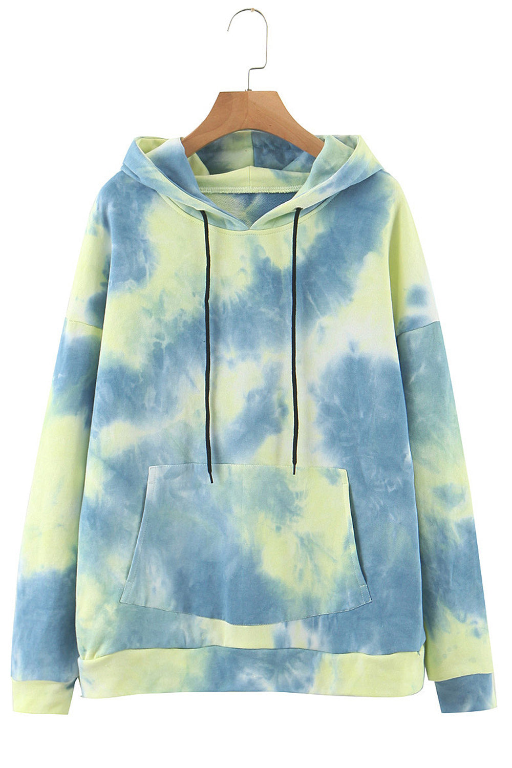 Women Casual Holiday Hat Neck Tie Dye Printed Hoodie
