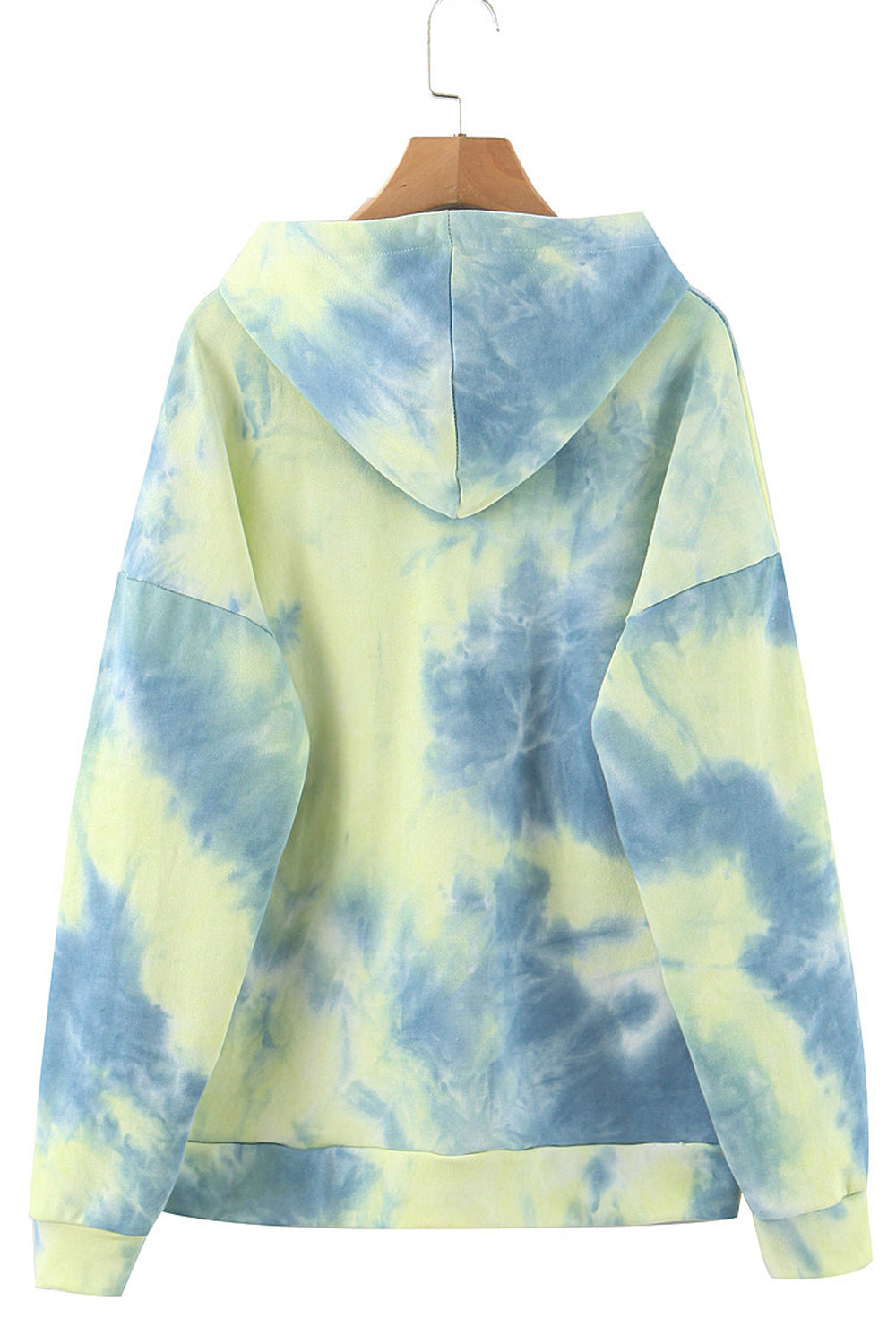 Women Casual Holiday Hat Neck Tie Dye Printed Hoodie