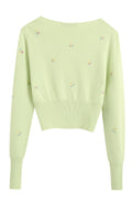 Women V-Neck Long Sleeve Button Down Stretchable Sweater