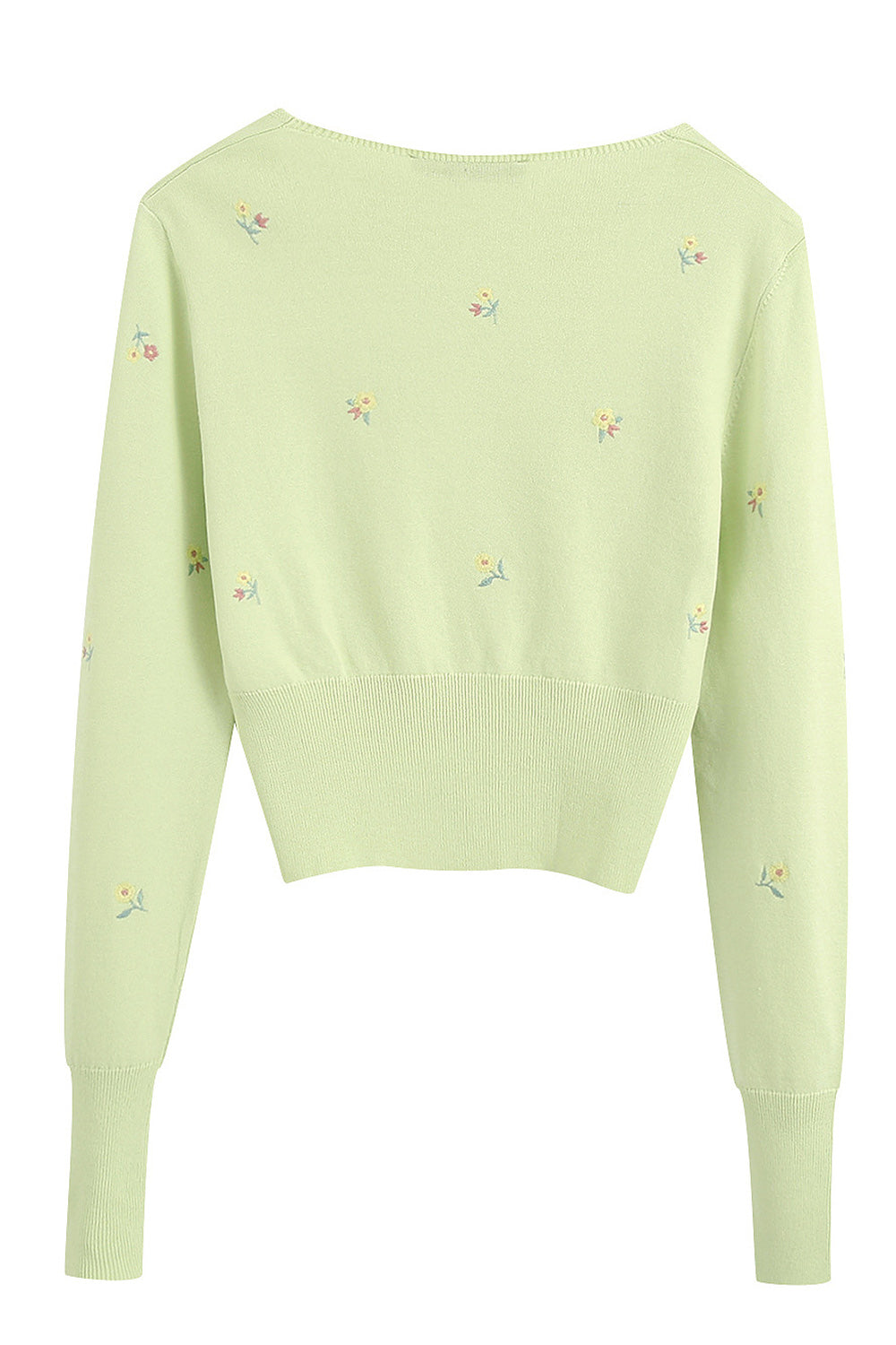Women V-Neck Long Sleeve Button Down Stretchable Sweater