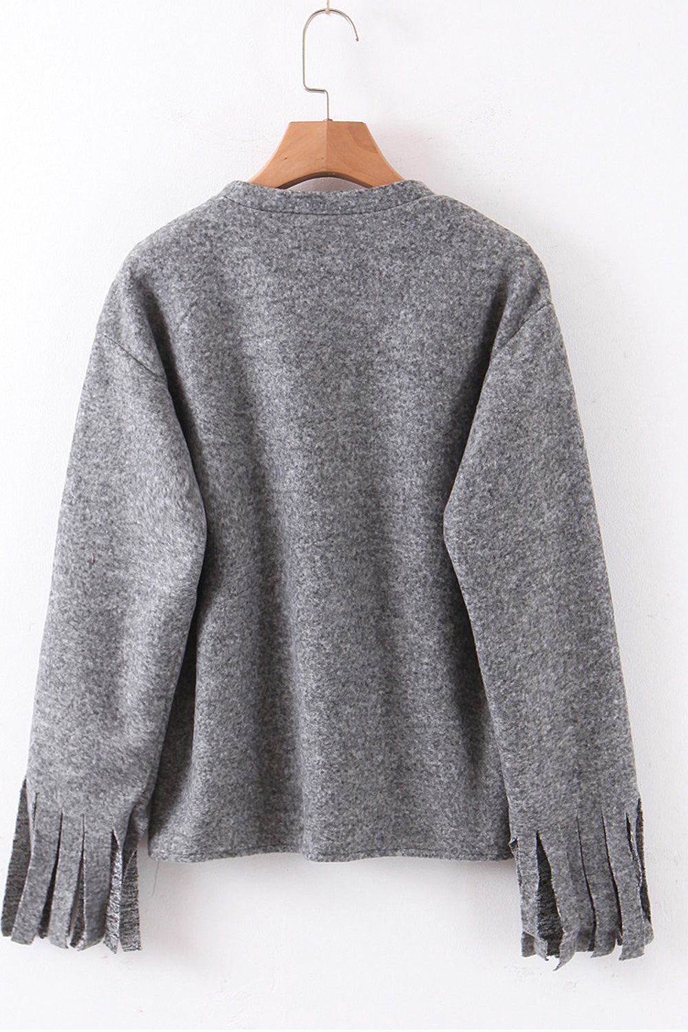 Women Breathable Round Neck Loose Style Solid Pattern Sweatshirt