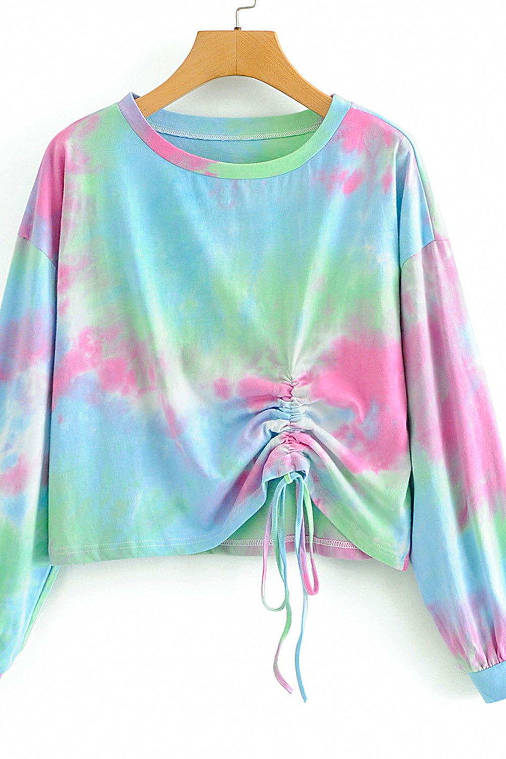 Women Round Neck Shaded Color Magnificent Long Sleeve Soft Sweatshirt