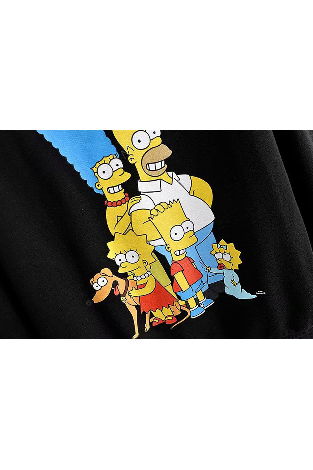 Women Cartoon Decorated Crew Neck Ribbed Cuff Warm Sweatshirt