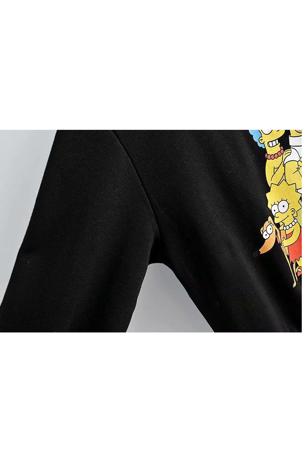 Women Cartoon Decorated Crew Neck Ribbed Cuff Warm Sweatshirt