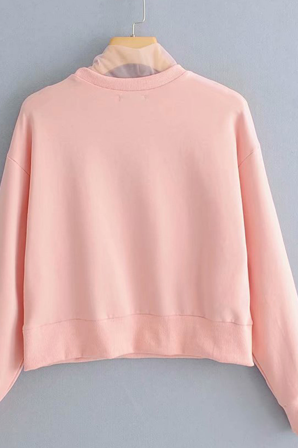 Women Warm Lace Tie Neck Long Sleeve Stylish Winter Sweatshirt
