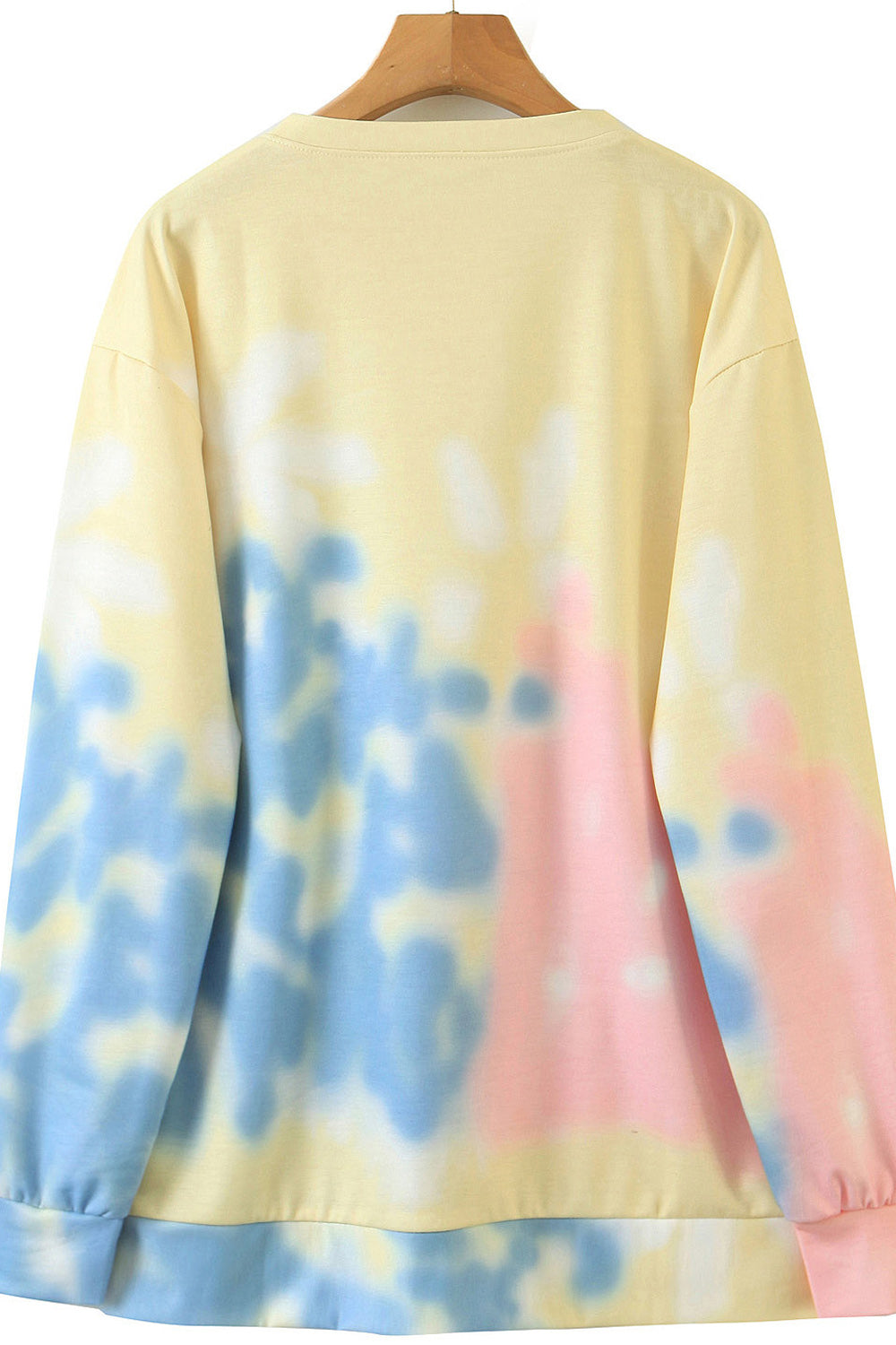 Women Comfortable Long Sleeve Ribbed Hem Printed Style Sweatshirt