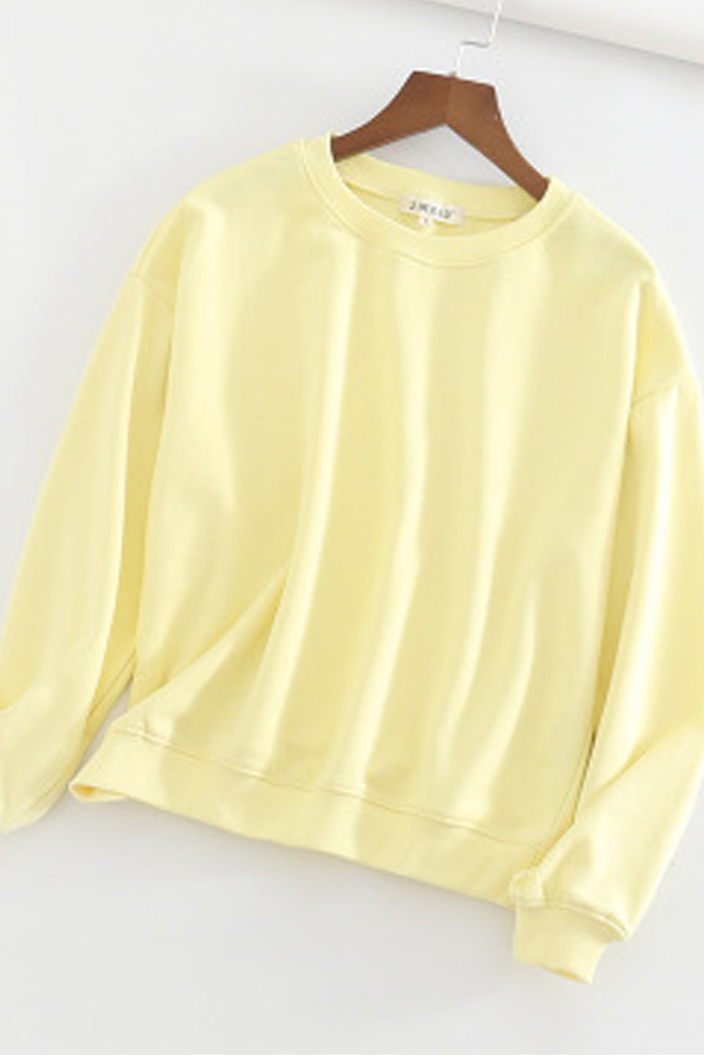 Women Elegant Solid Colored Long Sleeve Comfortable Sweatshirt