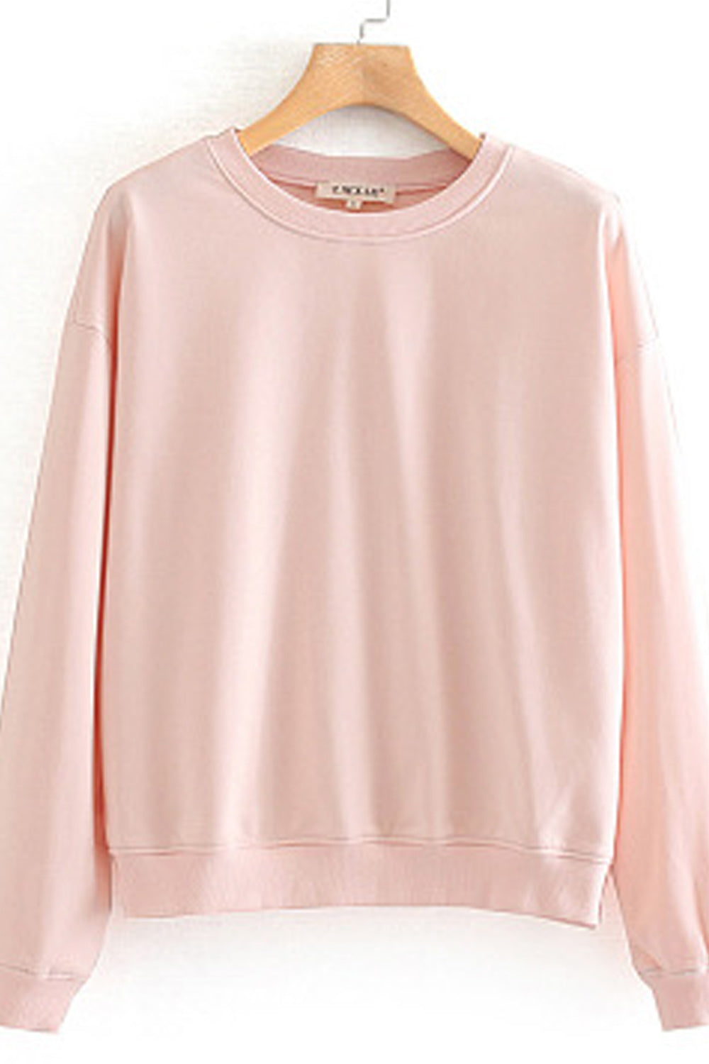 Women Elegant Solid Colored Long Sleeve Comfortable Sweatshirt