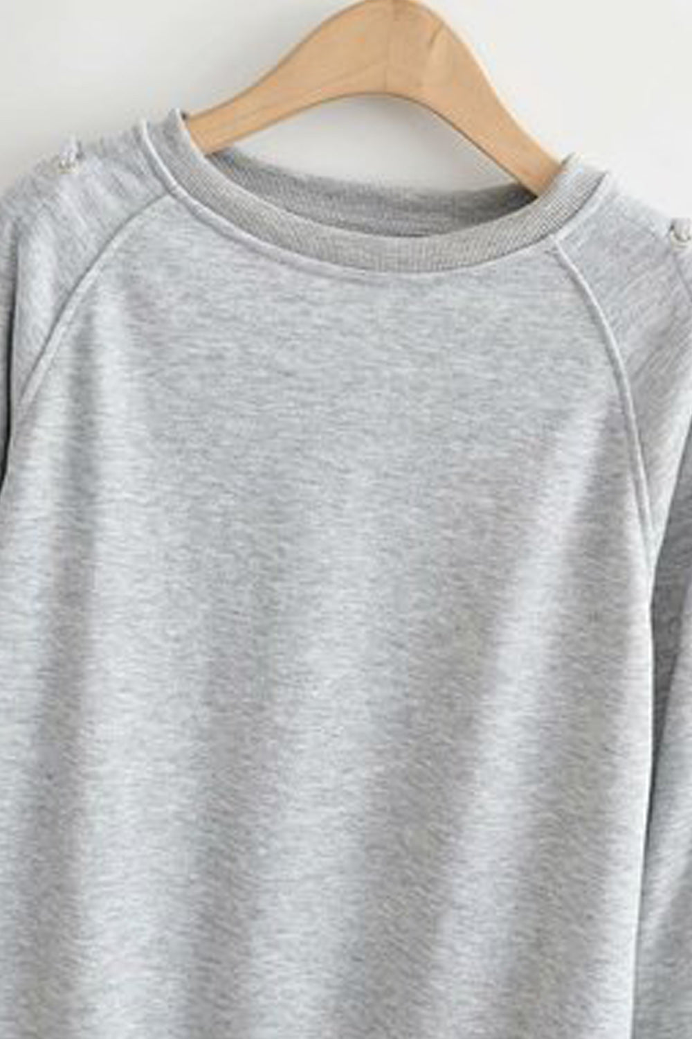 Women Stretchable Solid Colored Long Sleeve Hollow Straps Sweatshirt