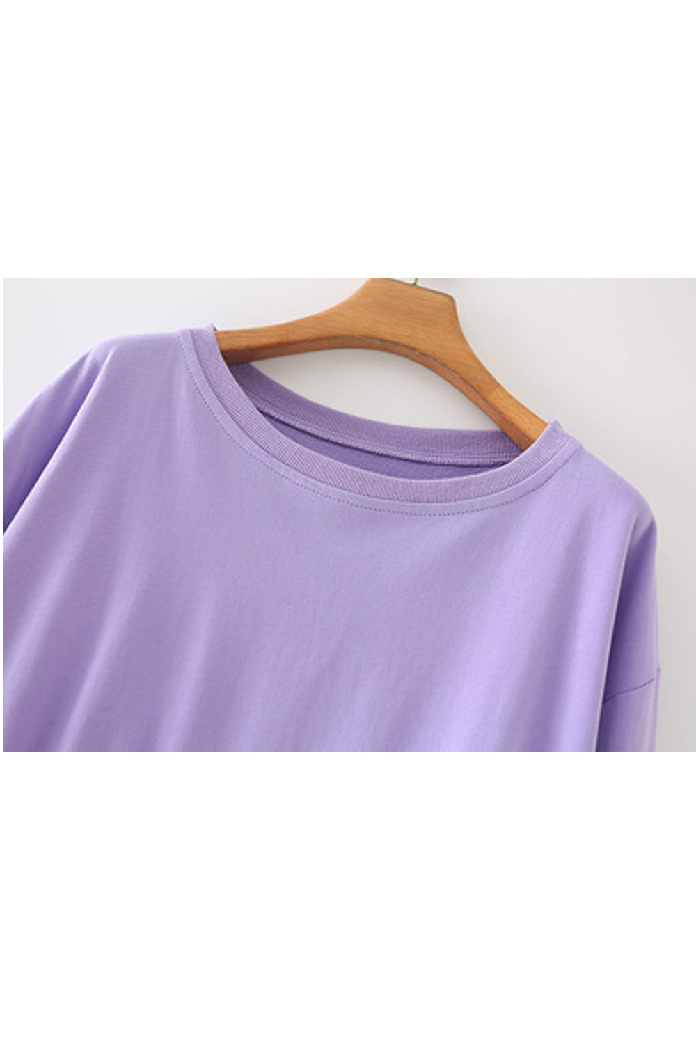 Women Asymmetrical Style Solid Pattern Easy Round Neck Sweatshirt