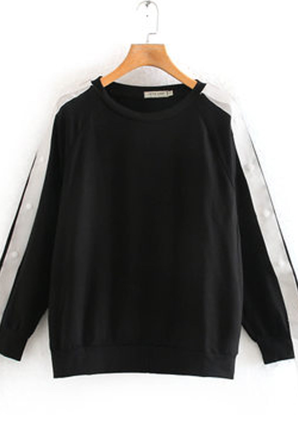 Women Micky Mouse Printed Ribbed Cuff Long Sleeve Elegant Sweatshirt