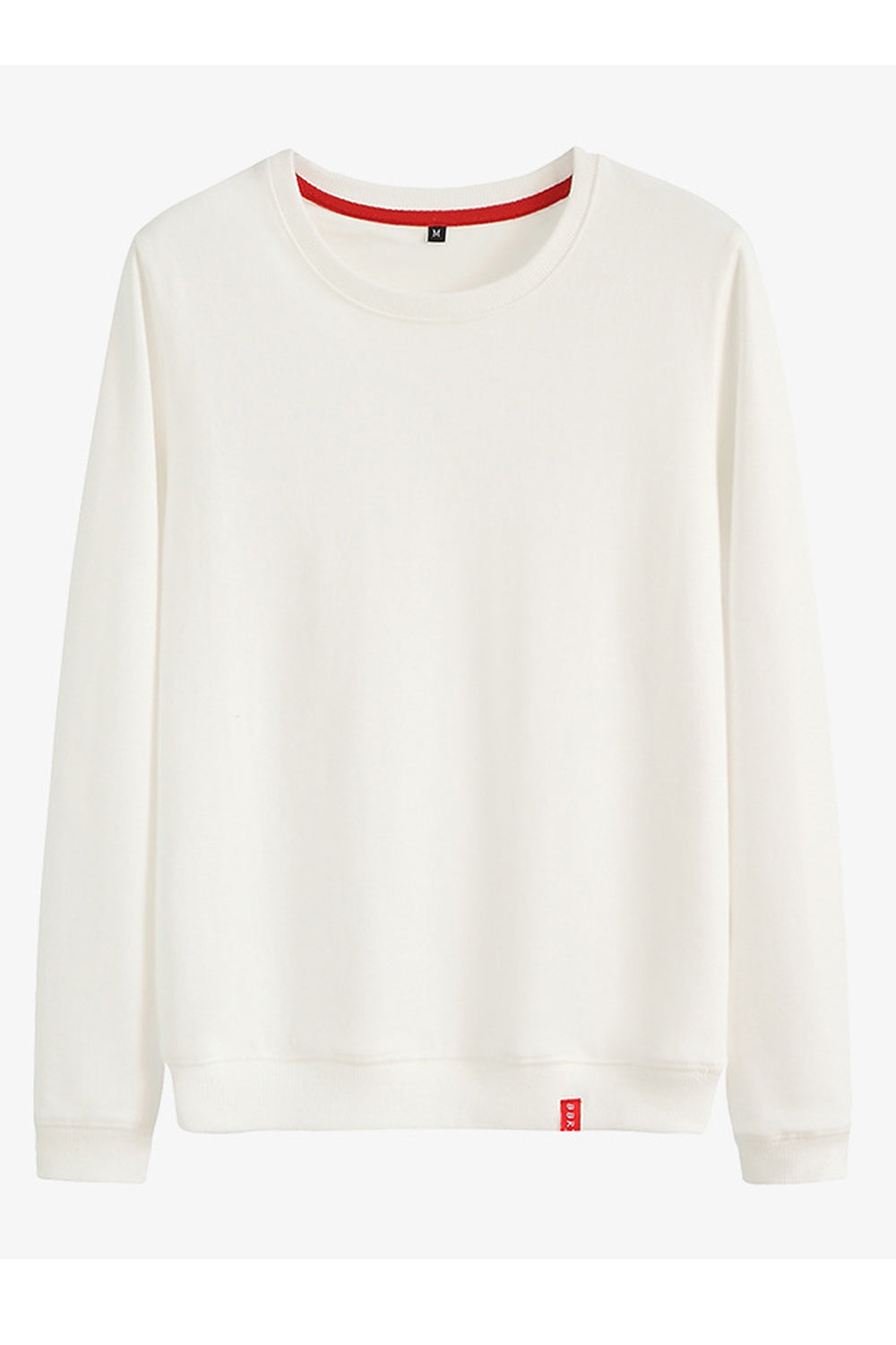 Women Elegant Round Neck Ribbed Cuff Decent Styled Sweatshirt