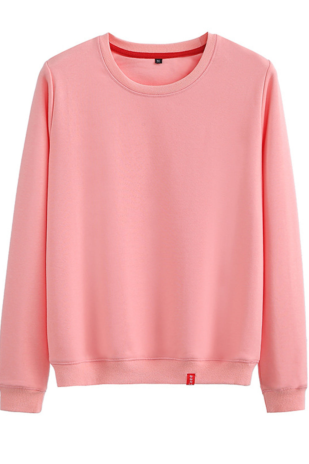 Women Elegant Round Neck Ribbed Cuff Decent Styled Sweatshirt