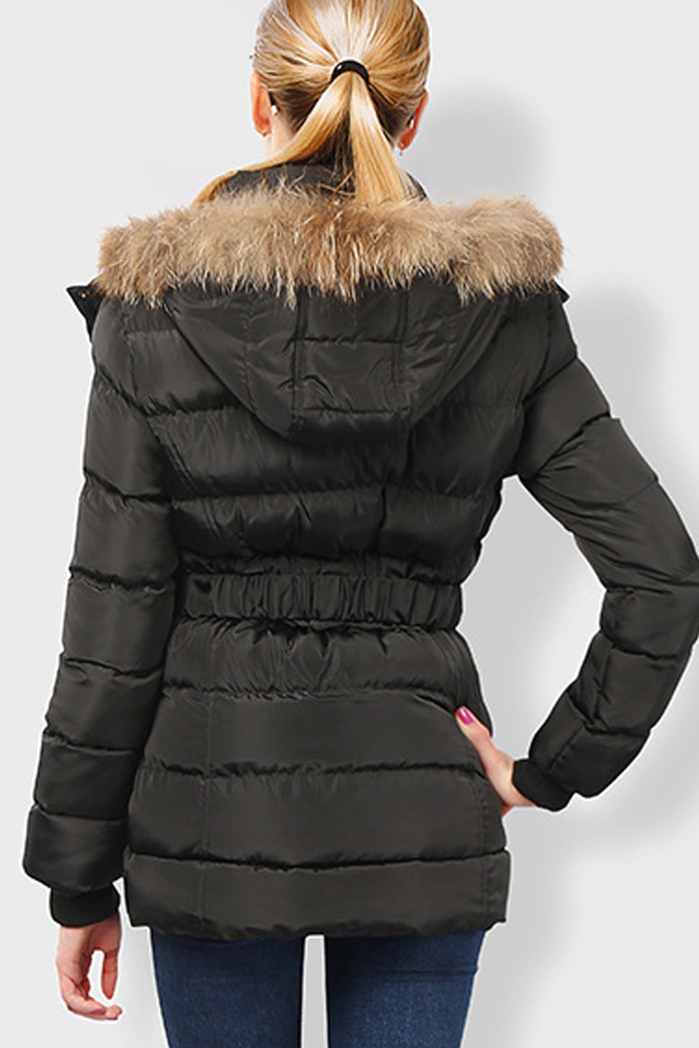 Women Easy Long Sleeve Fashionable Hooded Style Solid Pattern Padded Jacket