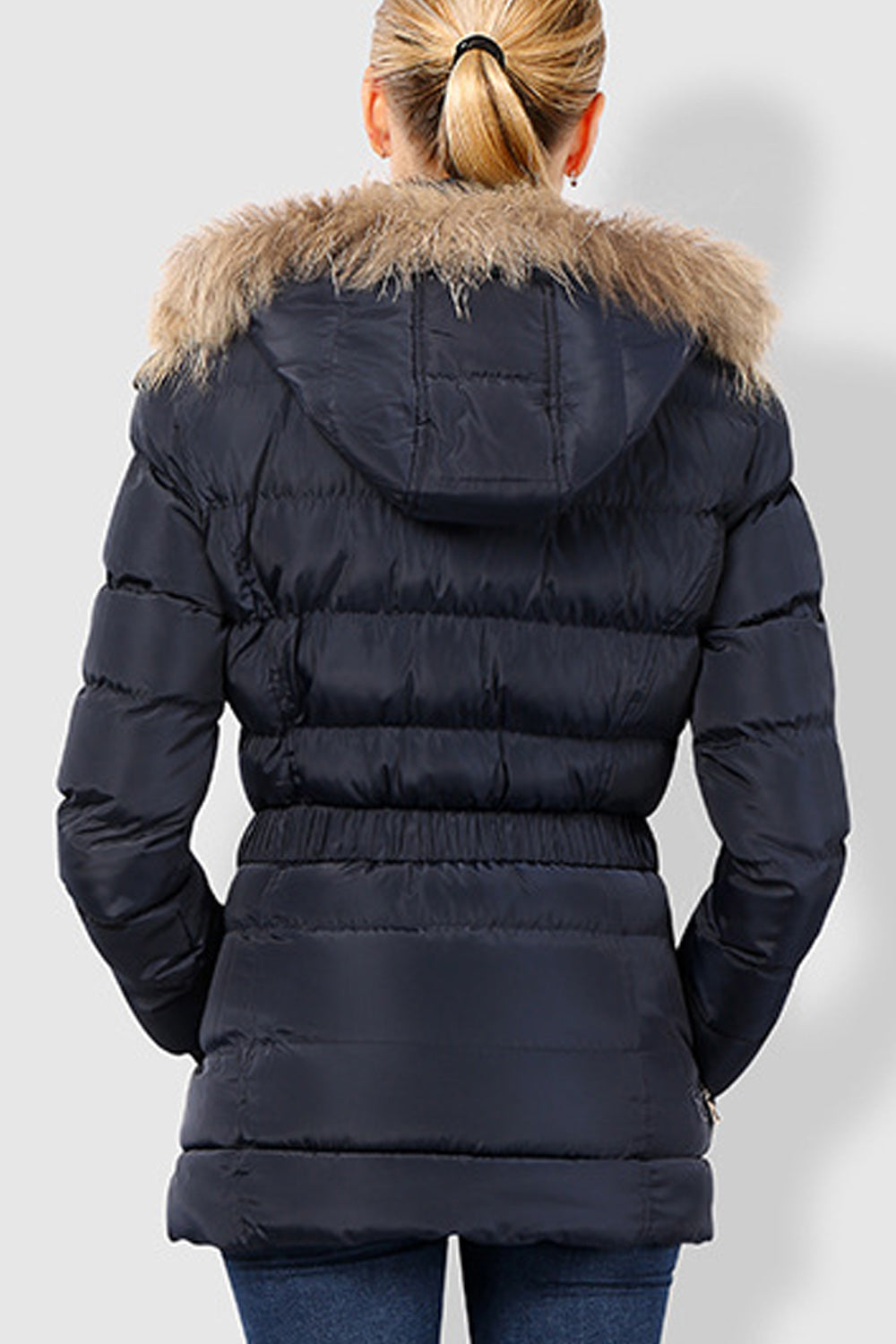 Women Easy Long Sleeve Fashionable Hooded Style Solid Pattern Padded Jacket
