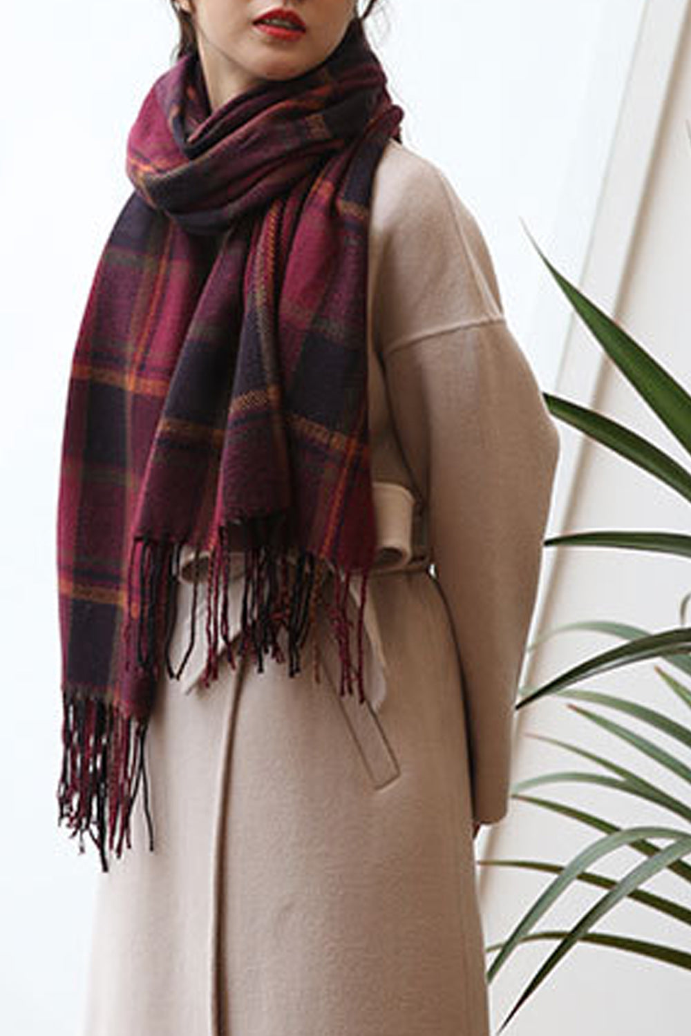 Women Lightweight Tassel Decorated Classy Muffler