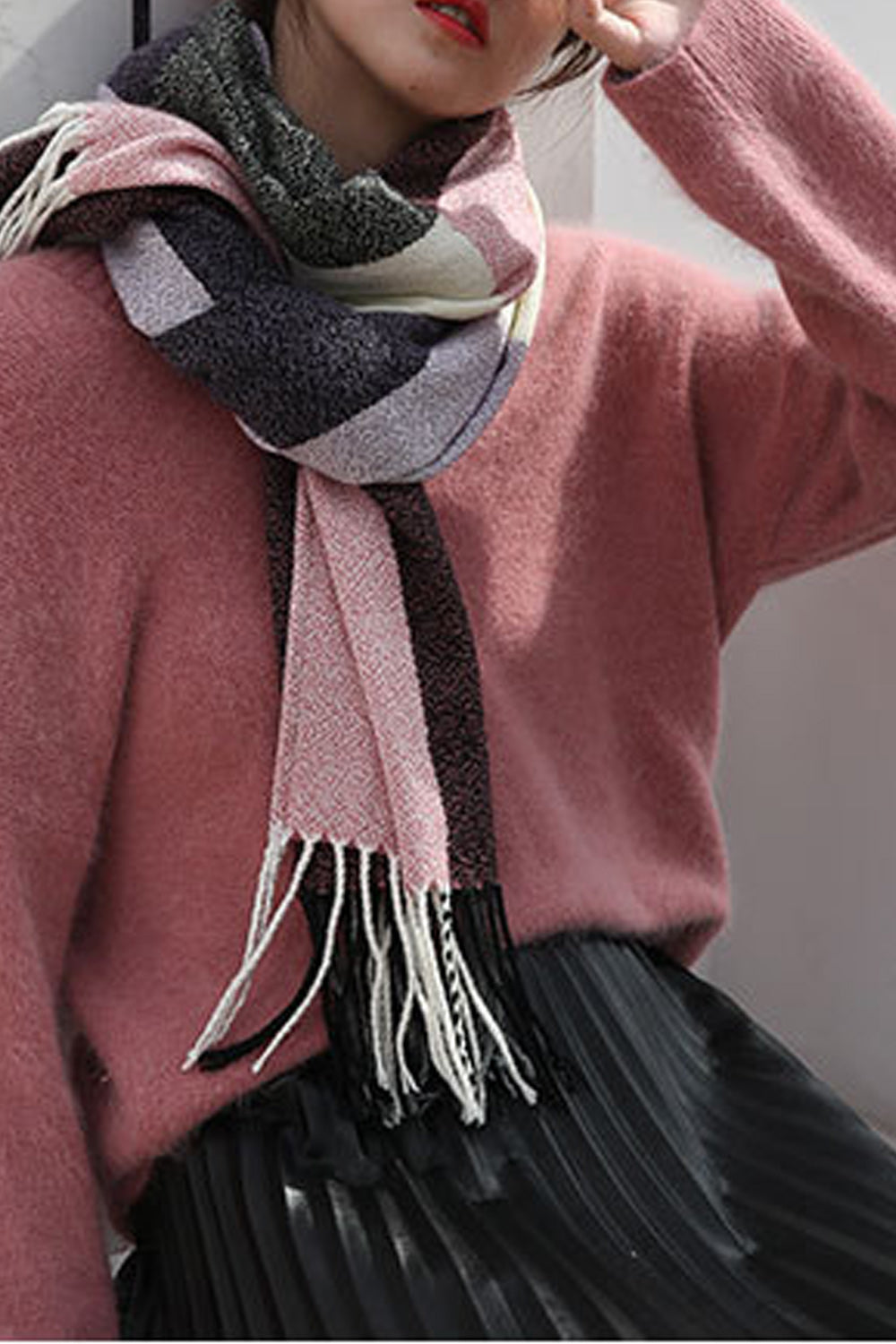 Women Lightweight Tassel Decorated Classy Muffler