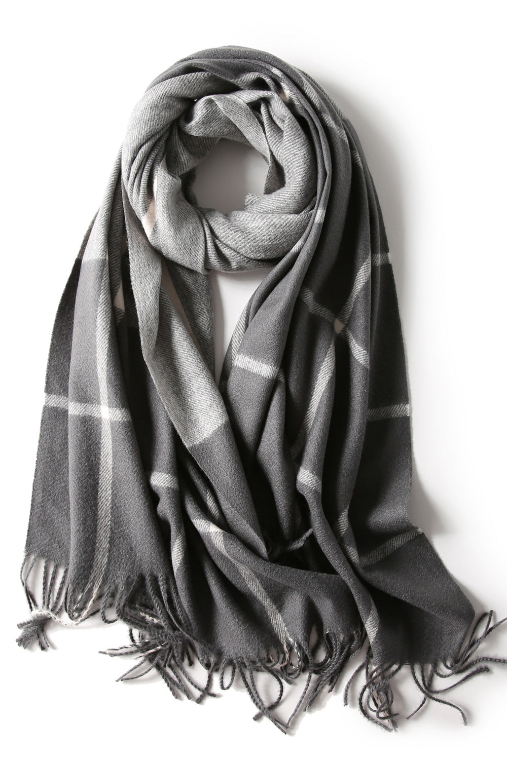 Women Perfect Casual Tassel Hem Solid Colored Muffler