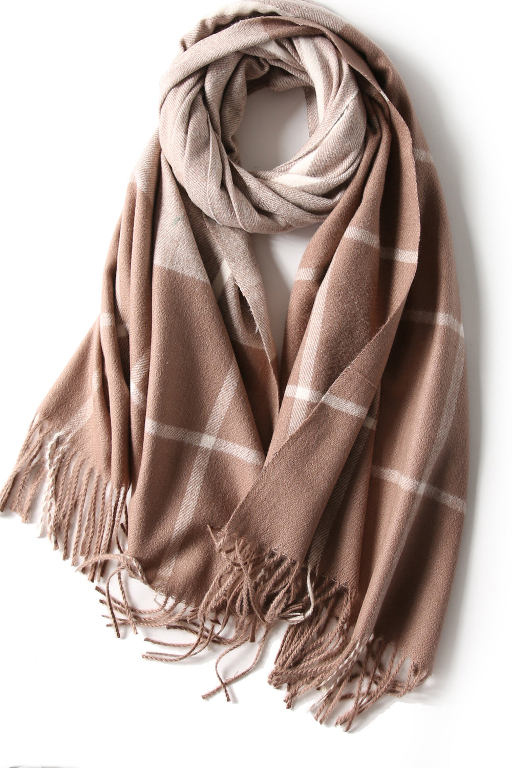 Women Perfect Casual Tassel Hem Solid Colored Muffler