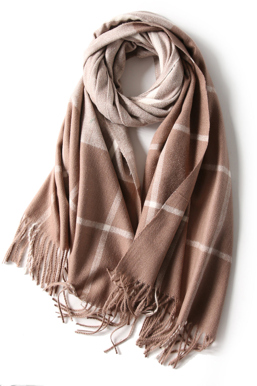 Women Perfect Casual Tassel Hem Solid Colored Muffler