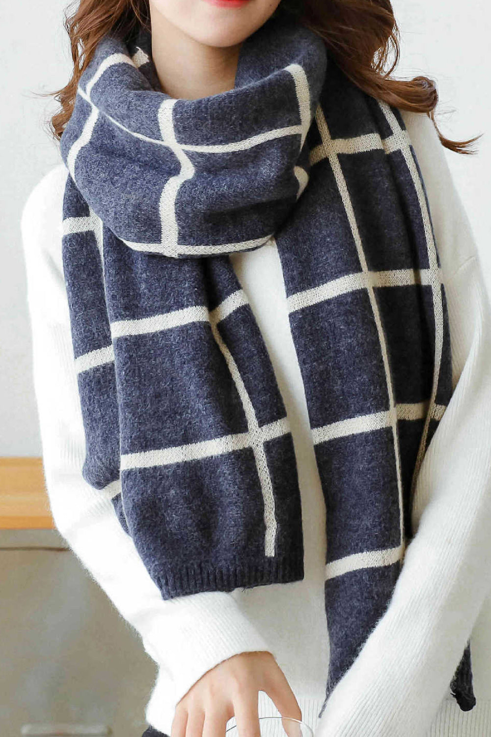 Women Cute Cashmere Lightweight Warm Solid Colored Muffler