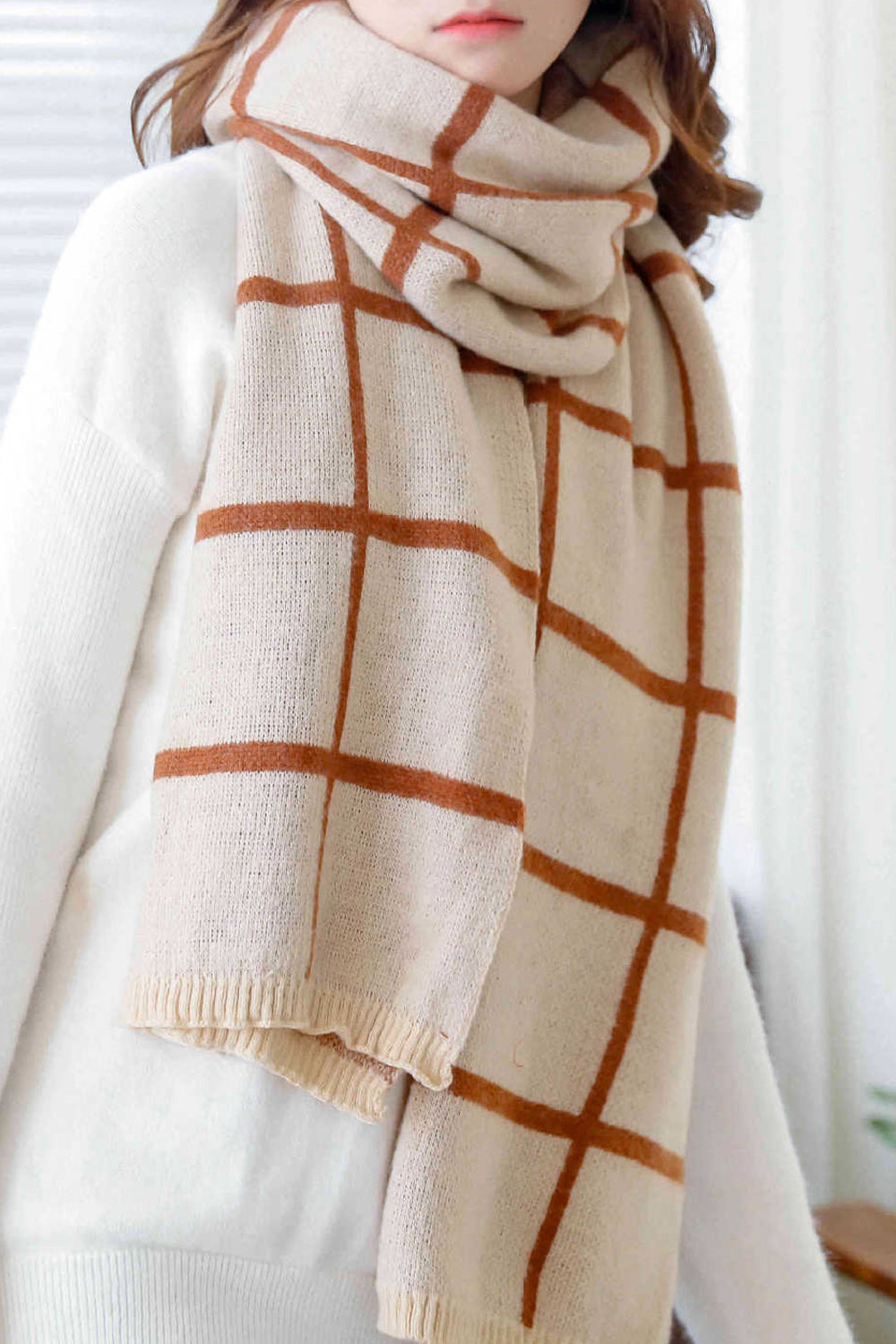 Women Cute Cashmere Lightweight Warm Solid Colored Muffler