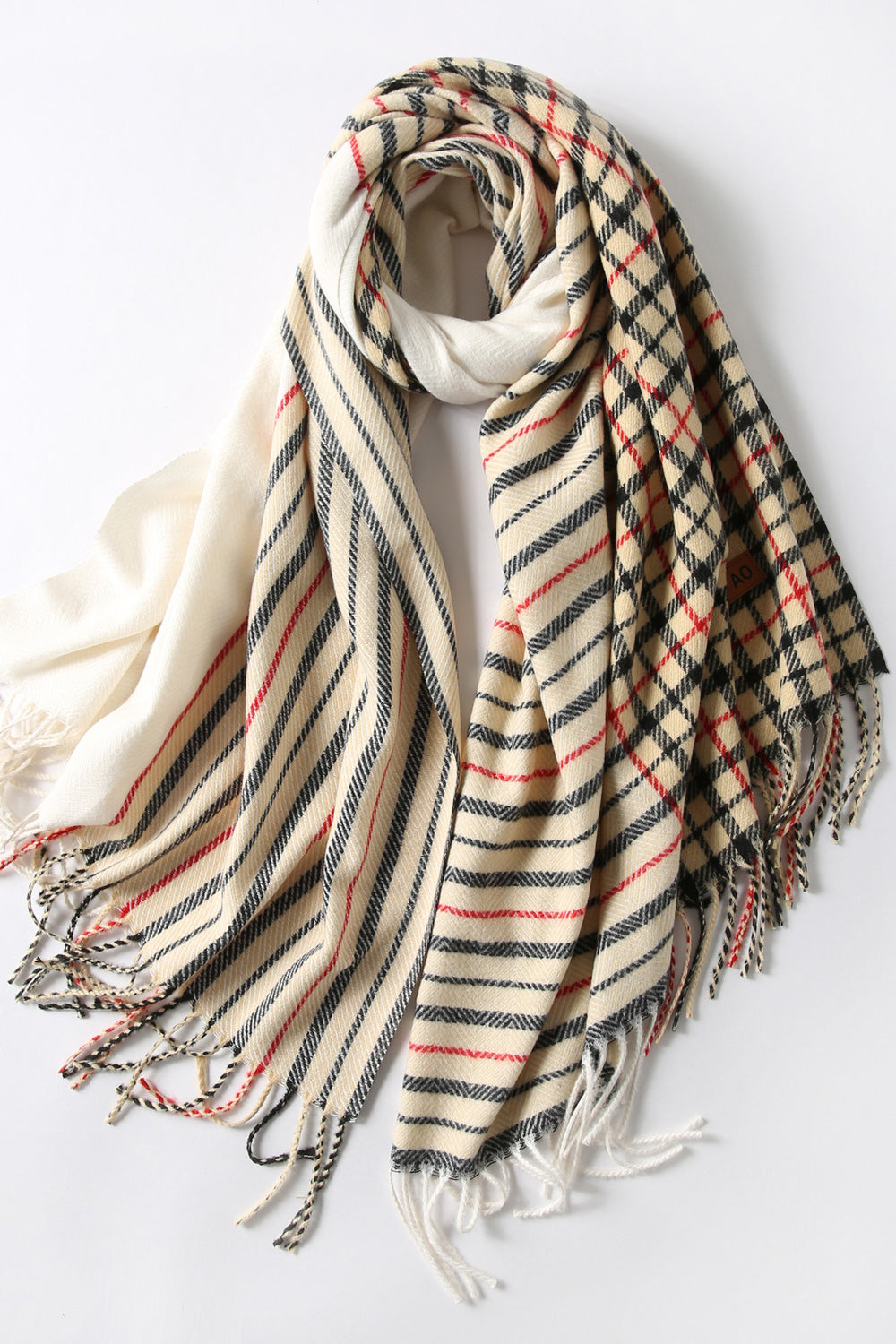 Women Stylish Plaid Pattern Comfortable Soft Casual Muffler