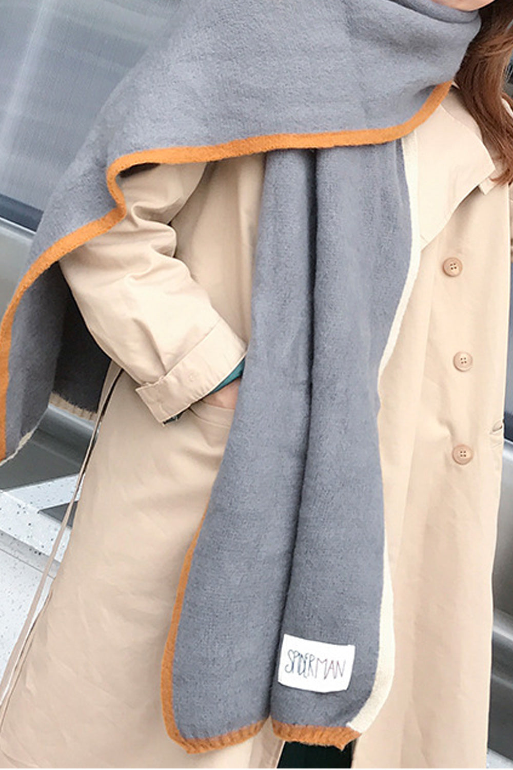 Women Elegant Solid Colored Knitted Material Cozy Muffler