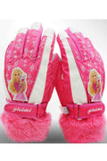 Women Cute Doll Print Windproof Thick Ski Goves