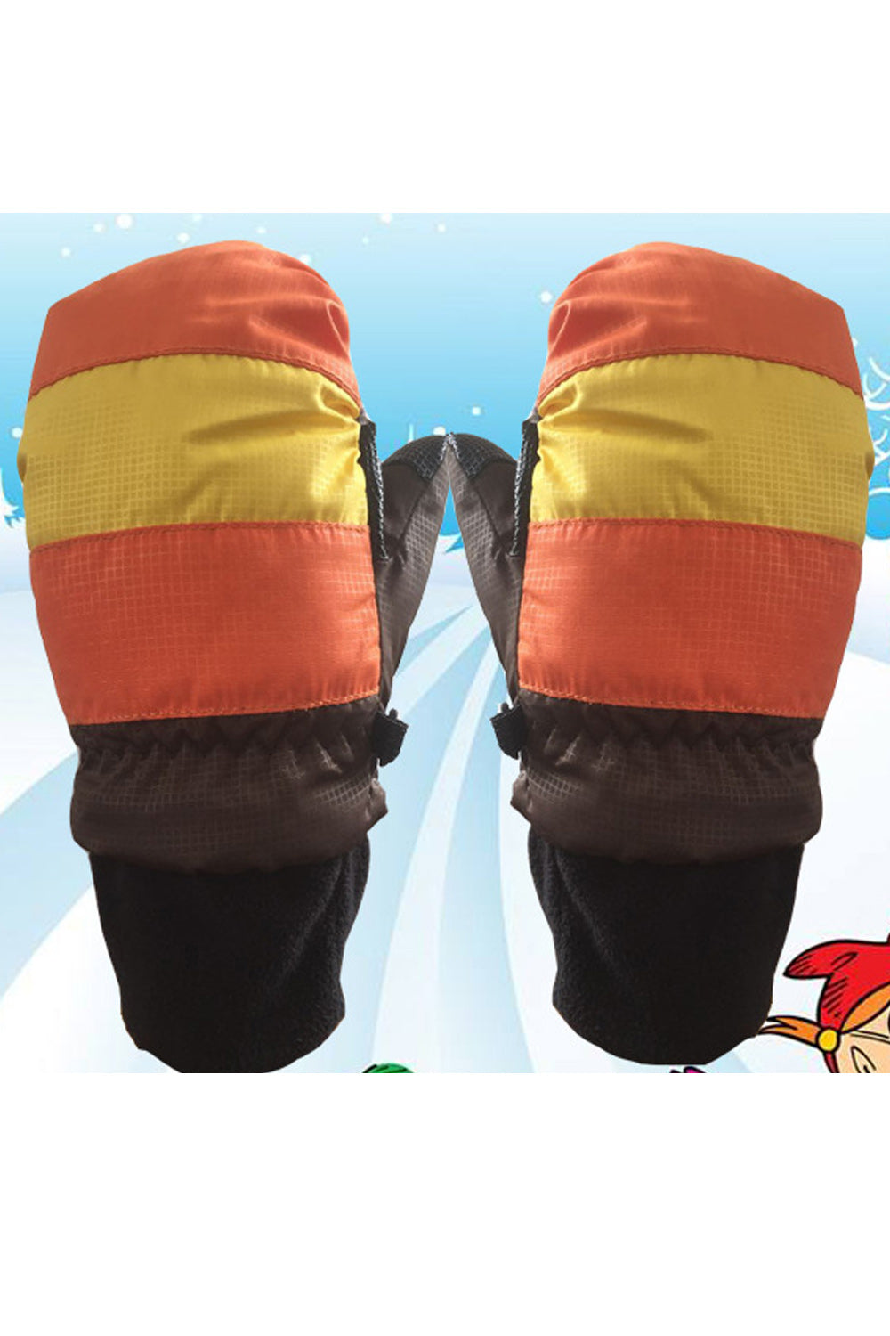 Women Soft Feel Thick Windproof Outdoor Ski Gloves