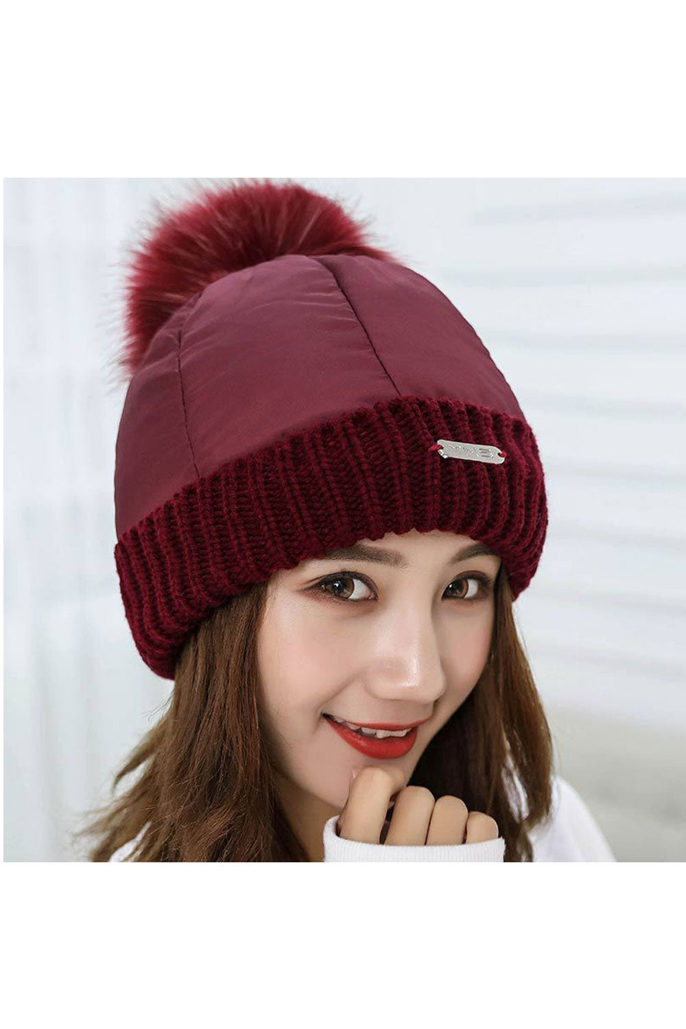 Women Windproof Ear Protection Warm Knitted Hat