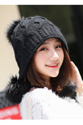 Women Warm Earmuffs Coldproof Knitted Hat