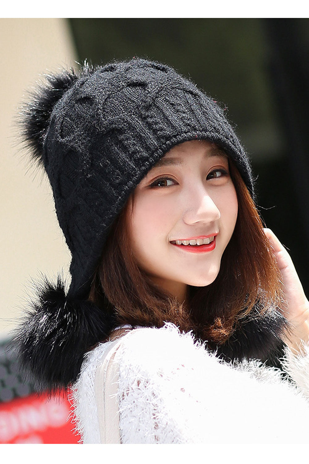 Women Warm Earmuffs Coldproof Knitted Hat