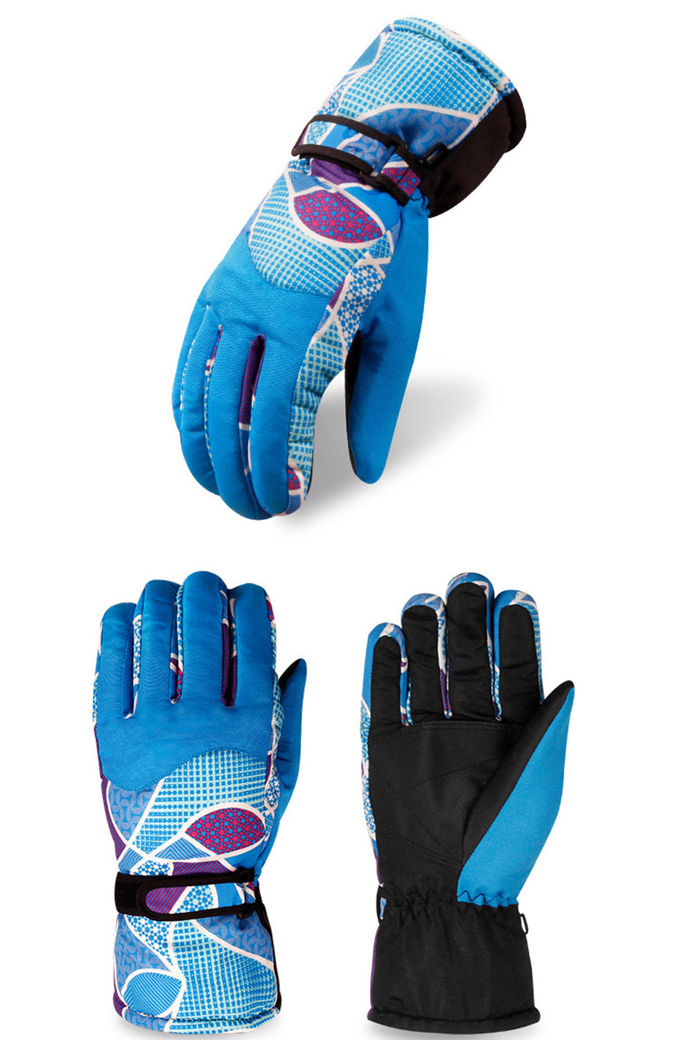 Women Warm Coldproof Thick Velvet Outdoor Ski Gloves